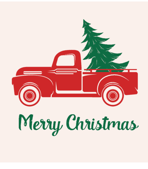 CHRISTMAS TRUCK - EUROSCRUBBY DISHCLOTH